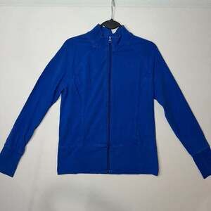 Gap Royal Blue Full-Zip Athletic Track Jacket with Thumbholes Size Medium